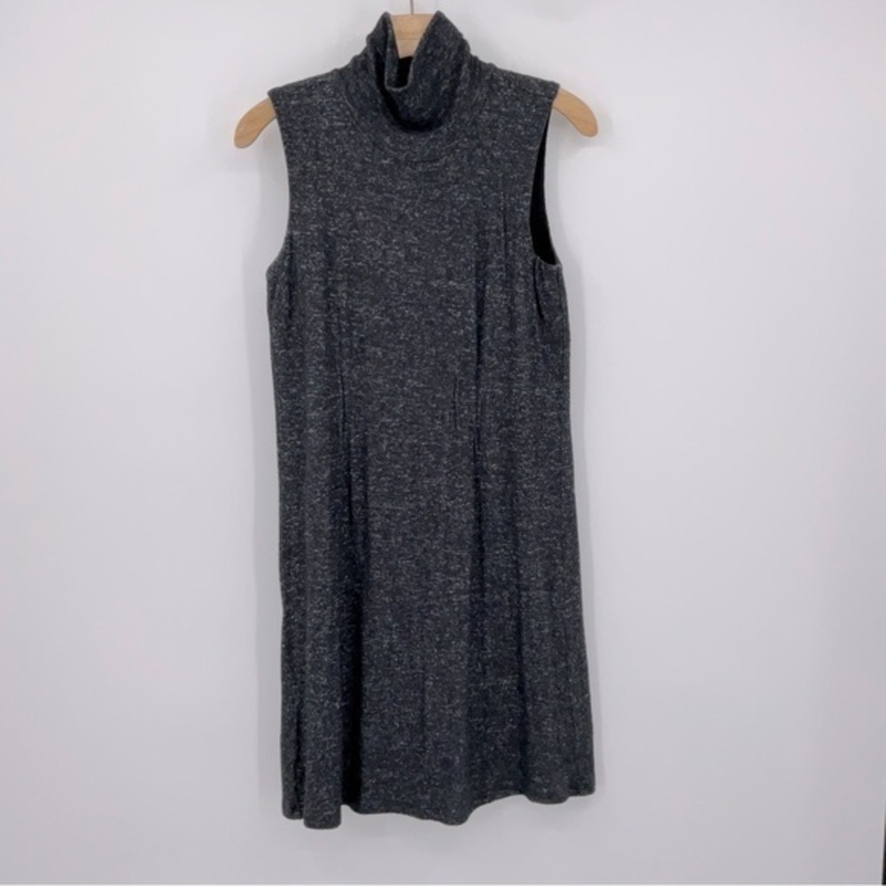 Philosophy Sleeveless Mock Neck Gray Dress Size Small I16
